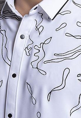 Abstract Whisper White Shirt