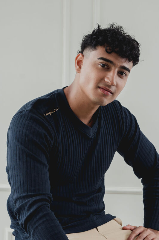 Being Winged - Gender Free V Neck tee (Male)