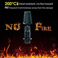 Wire Grippers for Lighting fixtures, M10 Cable Cord Grip, Standard M10 Connection, Suits Wires & Holders for Lights. Pack of 1 Black - 2 Side Thread