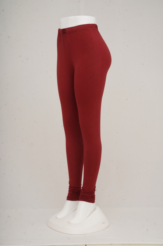 Women Maroon Churidhar Leggings