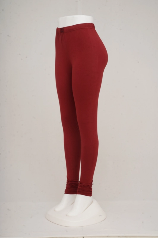 Women Maroon Churidar Leggings