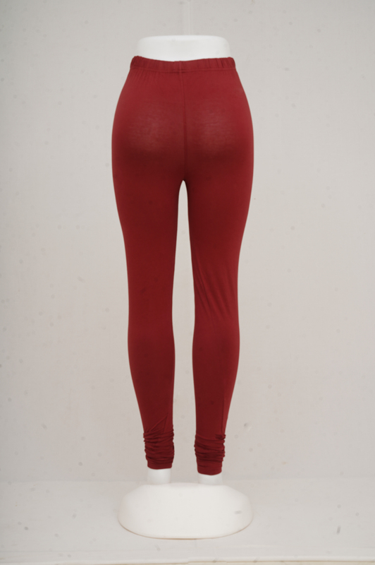 Women Maroon Churidhar Leggings