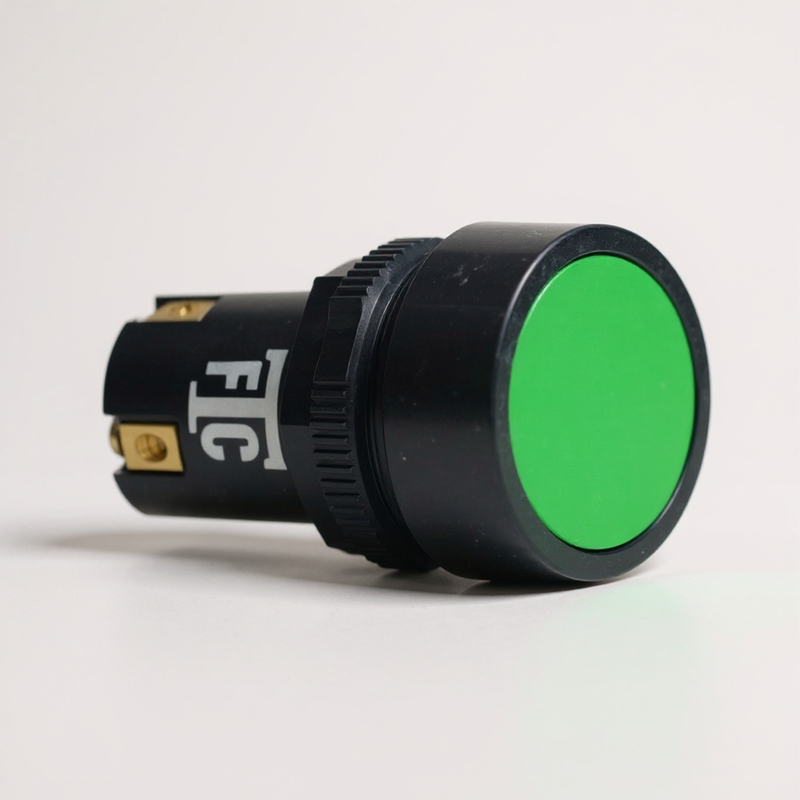 Push Button Green 22.5mm  – ON/OFF, with in-Built 1NO + 1NC (both options)