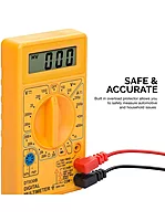 LCD Display Digital Multi-meter Digital Multimeter (Yellow Color)
