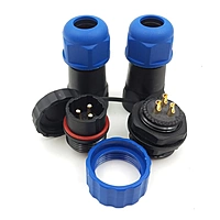 3PIN 30A Waterproof Cable Mount Aviation Connector  Male Plug + Female Socket IP68 -17MM 3P ST-ST