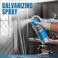 Zinc Rich Cold Galvanizing Spray Paint (Bright Silver), Grade 3060 (350g/493 ml) - Excellent Corrosion Protection & Weather Resistance for All Metal Surfaces