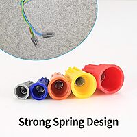 P2 Insulating Insert Twist Electrical Wire Connectors with Spring, Portable Wire Caps for Quick Connection