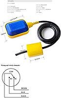 Water Float Switch Sensor for Water Level Controller with 3 Meter Wire