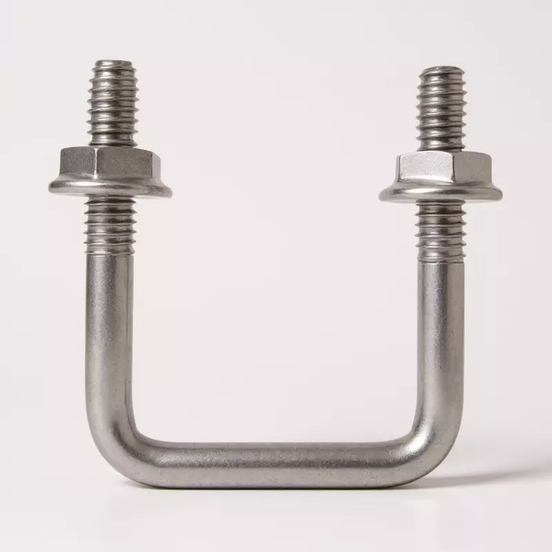 SS U Bolt – M8 x 40mm x 40mm (Fits 1.5" Square Metal Tube) for Solar Panel Fitting -1 qty