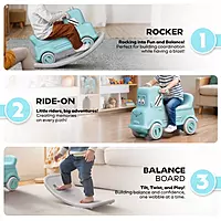 All-in-One Rider, Rocker & Balance Board – Blue