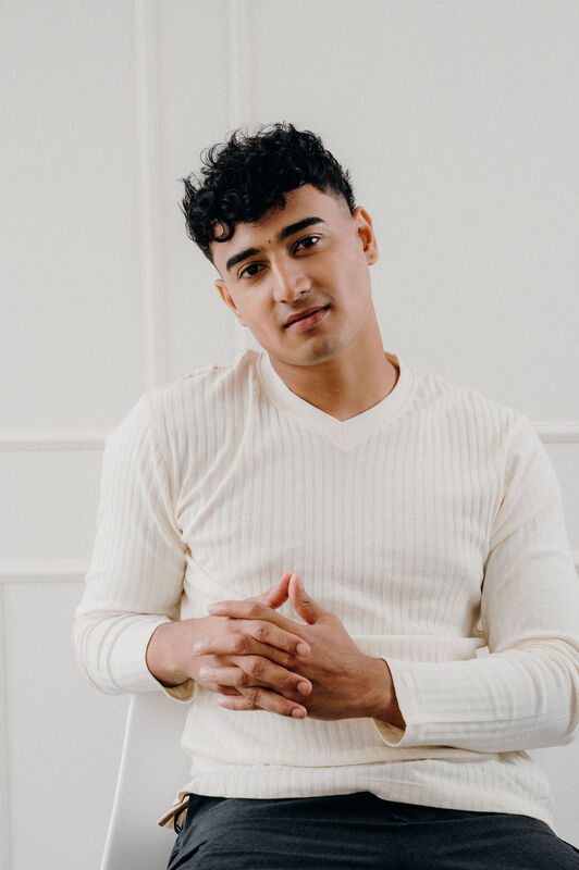 Being Winged - Gender Free V neck Tee (Male)