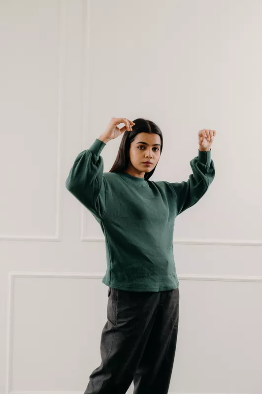 Being Winged - Waffle Knit Sweatshirt