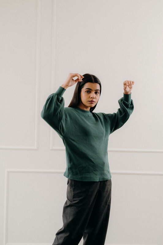 Being Winged - Waffle Knit Sweatshirt