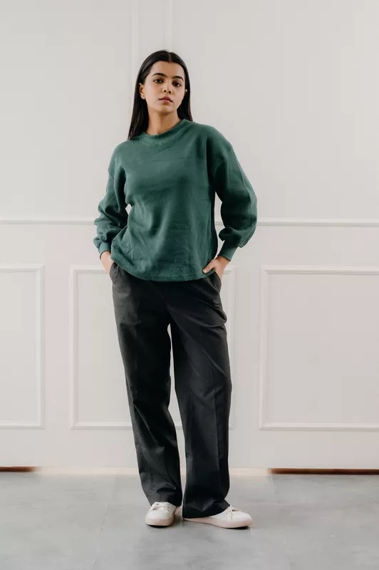 Being Winged - Waffle Knit Sweatshirt
