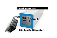 Closing End Cap for Square Pipe Size 1.5 x 1.5 inch for Inner-Plastic
