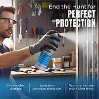 Zinc Rich Cold Galvanizing Spray Paint (Bright Silver), Grade 3060 (350g/493 ml) - Excellent Corrosion Protection & Weather Resistance for All Metal Surfaces