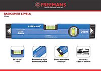 FREEMANS BSLM 230 Basik Spirit Level With Strong Magnet 30 Cm
