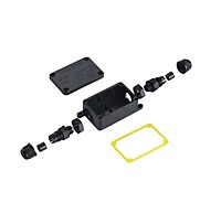 Waterproof Junction Box – IP68 Outdoor Electrical Enclosure with Cable Glands PG9 and 2 Way Wire Connector Box for Garden, LED Lights, CCTV, Underground (2-WAY)