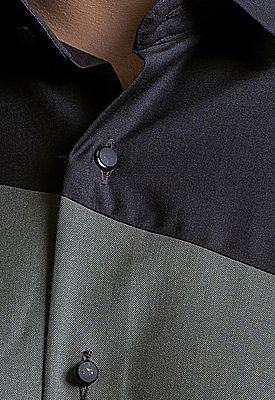 Midnight Olive Panel Shirt