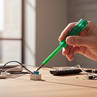 Voltage Line Tester - (100V-500V AC) (Green or Yellow)