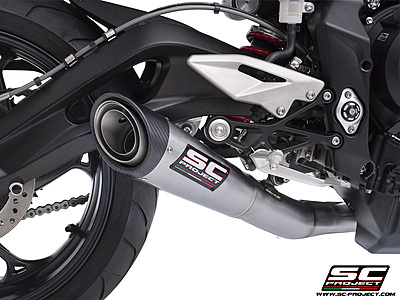 SC Project 3-1 Stainless Steel Full Exhaust System, With S1 Stainless Steel Exhaust for Triumph Street Triple 765 2023 Onwards