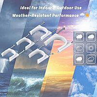 25mm Double Nail Pipe Cable Clips (Pack of 50)  (White)