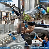 Zinc Rich Cold Galvanizing Spray Paint (Bright Silver), Grade 3060 (350g/493 ml) - Excellent Corrosion Protection & Weather Resistance for All Metal Surfaces