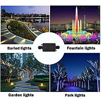Waterproof Junction Box – IP68 Outdoor Electrical Enclosure with Cable Glands PG9 and 2 Way Wire Connector Box for Garden, LED Lights, CCTV, Underground (2-WAY)