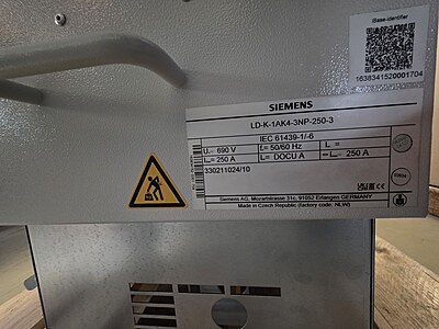 SIEMENS 8PS2054-0AA00-0AA0, LD-K-1AK4-3NP-250-3, Tap-off unit