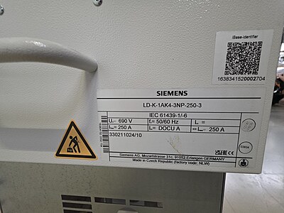 SIEMENS 8PS2054-0AA00-0AA0, LD-K-1AK4-3NP-250-3, Tap-off unit