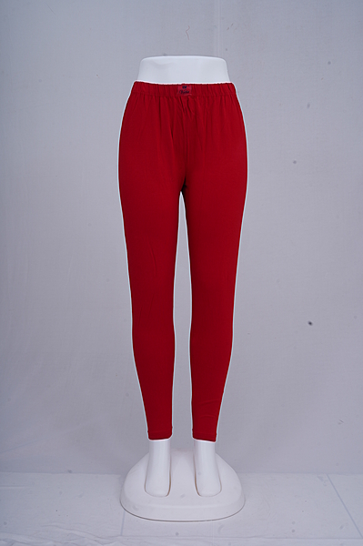 Women Dark Red Ankle Leggings