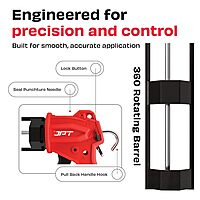 Ultra Heavy Duty Caulking Silicone Gun | Industrial Grade ABS Frame | With Built-in Nozzle Cutter and Puncture Tool