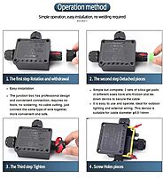 Waterproof Junction Box – IP68 Outdoor Electrical Enclosure with Cable Glands PG9 and 2 Way Wire Connector Box for Garden, LED Lights, CCTV, Underground (2-WAY)