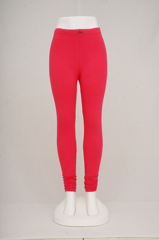 Women Raspberry Churidhar Leggings