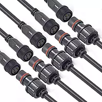 3PIN 30A Waterproof Cable Mount Aviation Connector  Male Plug + Female Socket IP68 -17MM 3P ST-ST