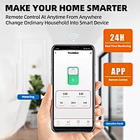 WIFI Smart Circuit Breaker Power Metering Energy Meter KWh 1P 230V Voltmeter Ammeter Energy Meter DIN Rail Smart Life Wireless Remote Control Switch Timer Voice Control - (63A)