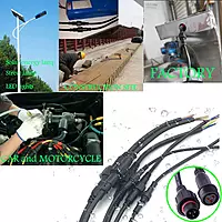 3PIN 30A Waterproof Cable Mount Aviation Connector  Male Plug + Female Socket IP68 -17MM 3P ST-ST