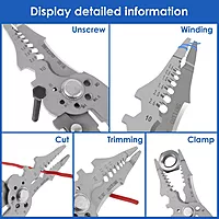 All in 1 Multifunction Wire Stripper/Wire Crimping Tool, Wire Cutter, Wire Crimper, Cable Stripper