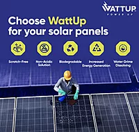 Solar Panel Cleaning Liquid | 100% Non-Acidic & Biodegradable | Safe for glass, panels, rails & metals – 100ml