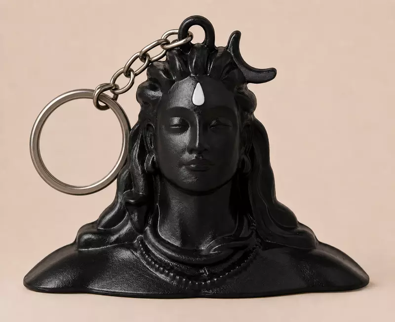 Adiyogi Shiva 3D Printed Keychain