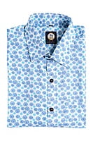 Blue Floral Printed Shirts