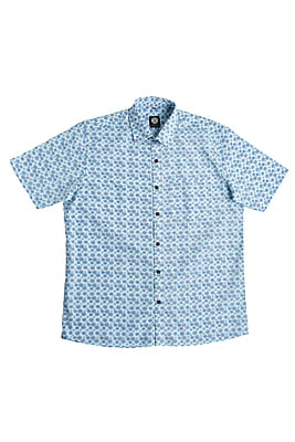 Blue Floral Printed Shirts