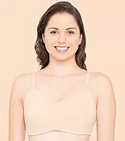 Enamor Ultra-Smoothing Women's Cotton Everyday T-Shirt Bra - No-Pinch, Hidden Lift, Non Padded, Wirefree, High Coverage - A027