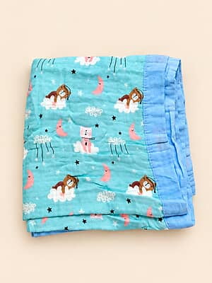 6-Layer Muslin Crinkled Colour Blanket 110* 110cm – Assorted Designs