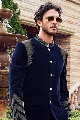 Midnight Blue Velvet Tuxedo