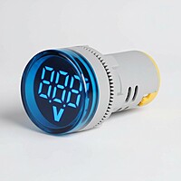 blue AC 60-500V LED Voltage Meter Indicator Signal - 22.5mm