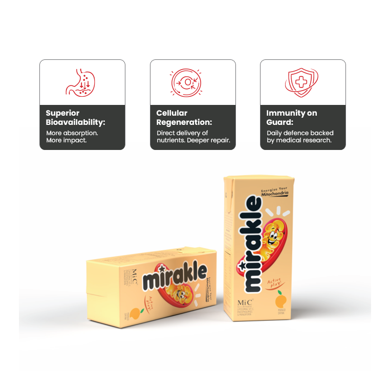 MIRAKLE the Liposomal Vitamin-C Drink ( Added Sugar)-24 Piece Pack