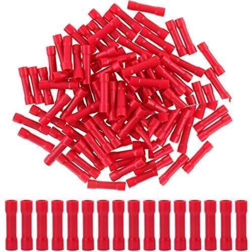 Fully Insulated Straight Butt Connector Electrical Wire Crimp Terminals (Pack of 10)