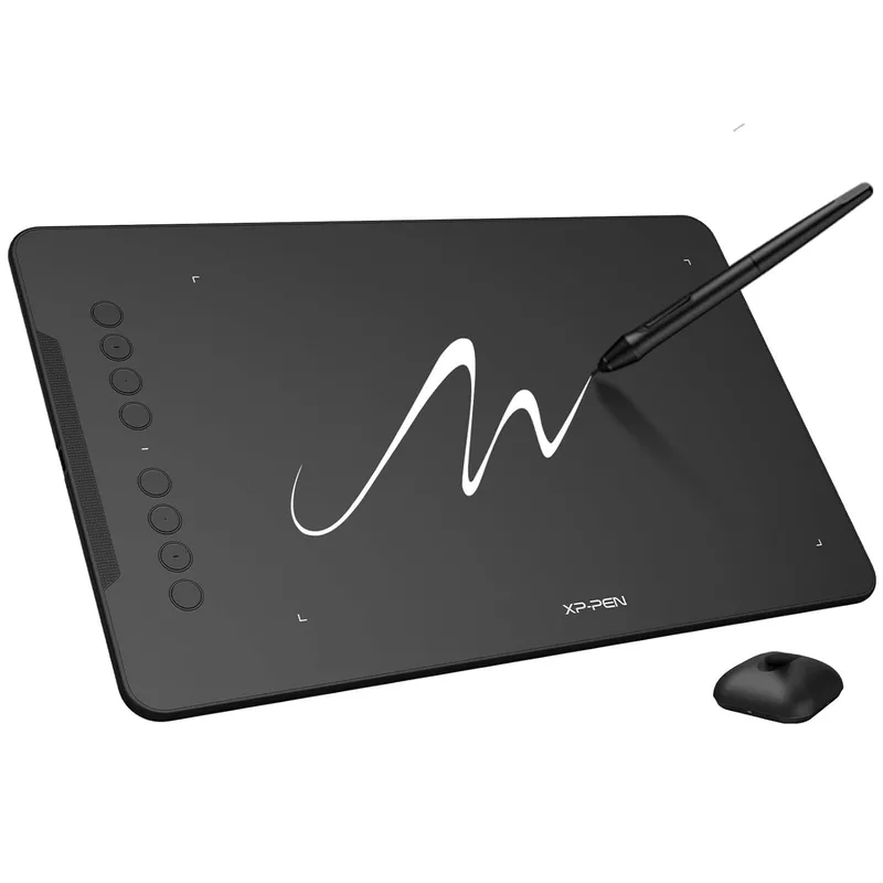 XP-Pen Deco01 V3 Digital Drawing Pen Tablet (10 x 6.2) inches, & collar microphone