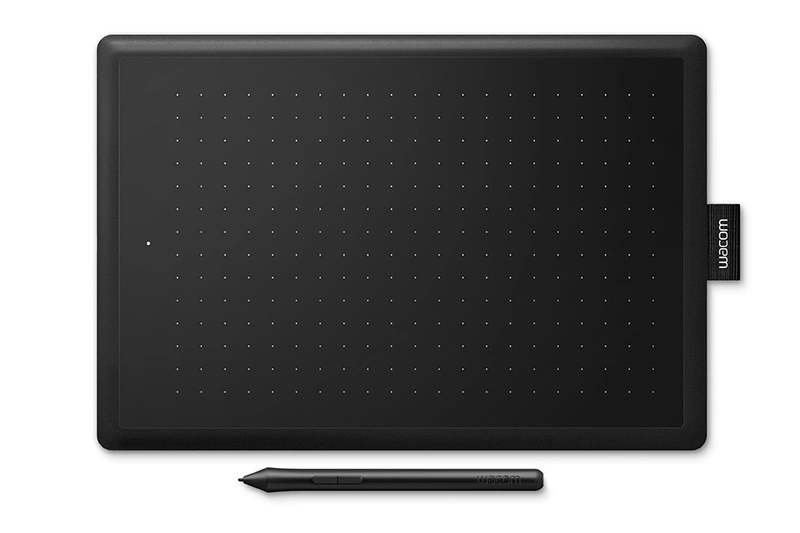 Wacom Medium 8.5-inch Graphic Tablet (Black) & collar microphone